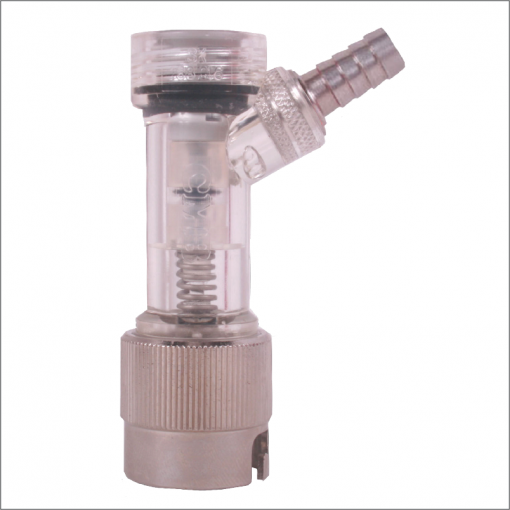 long CC (pin lock) check valve, .265 barb gas