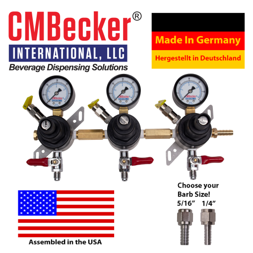 CMB Beer CO2 Regulator, 3 Body Secondary