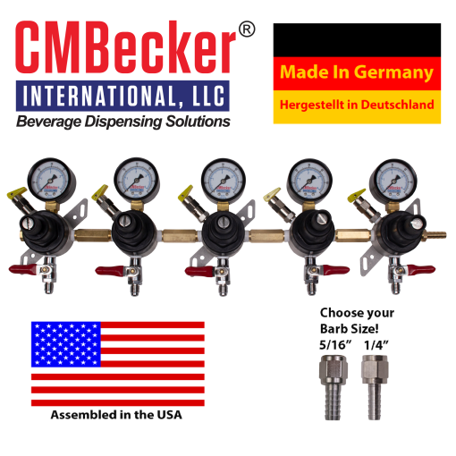 CMB Beer CO2 Regulator, 5 Body Secondary